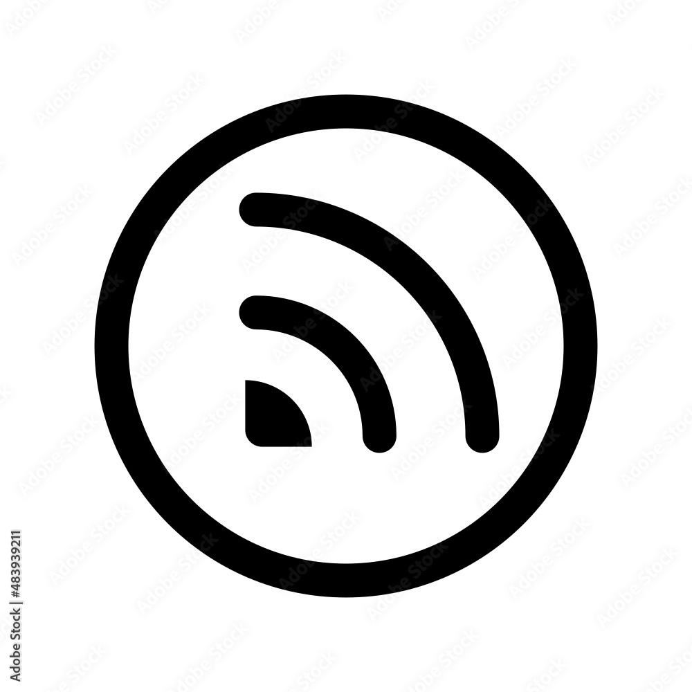 Feed icon isolated on white background Feed icon isolated on white background