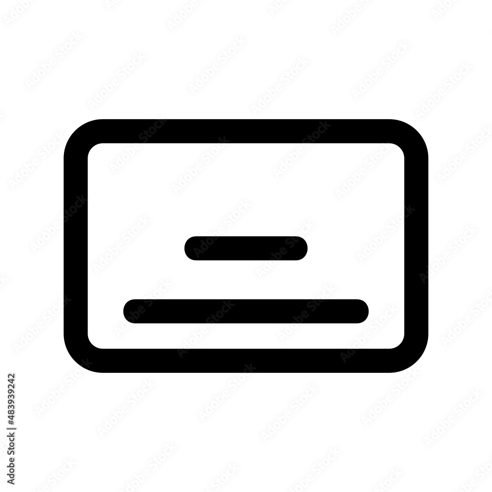 Subtitle icon isolated on white background Subtitle icon isolated on white background