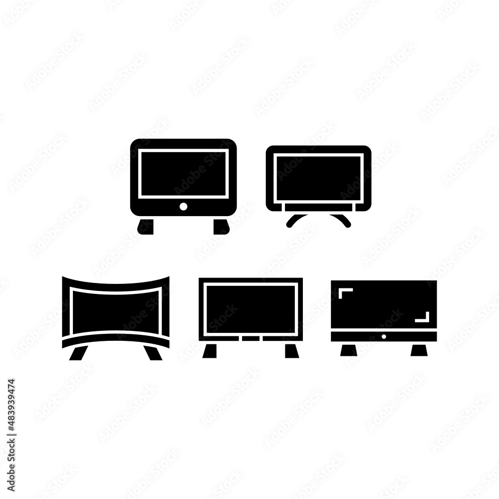 Television set icon isolated on white background Television set icon isolated on white background