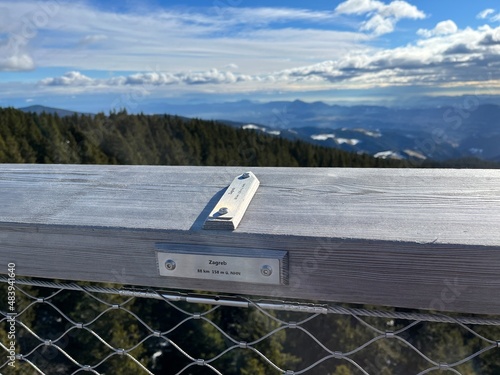 Walk above treetops - touristic attraction in Rogla, Slovenia photo