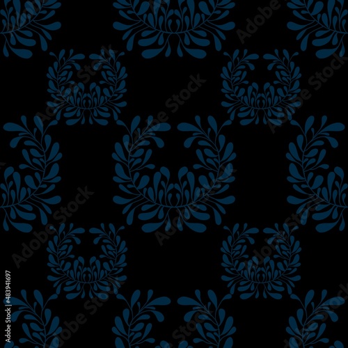 Seamless leaves and branches pattern for fabrics and textiles and cards and linens and wrapping paper