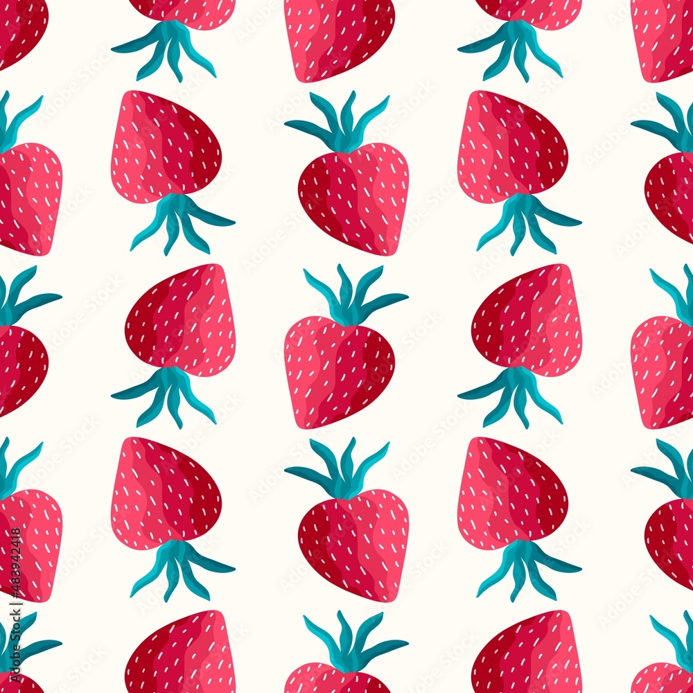 Fruit seamless strawberry pattern for fabrics and textiles and packaging and gifts and cards and linens Fruit seamless strawberry pattern for fabrics and textiles and packaging and gifts and cards and linens
