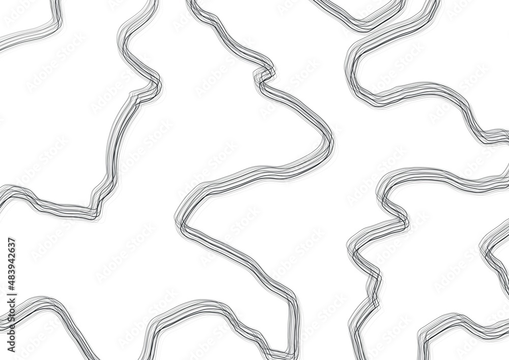 Abstract art white color background with wavy gray lines. Backdrop with curve fluid black striped ornate. Abstract art white color background with wavy gray lines. Backdrop with curve fluid black striped ornate.