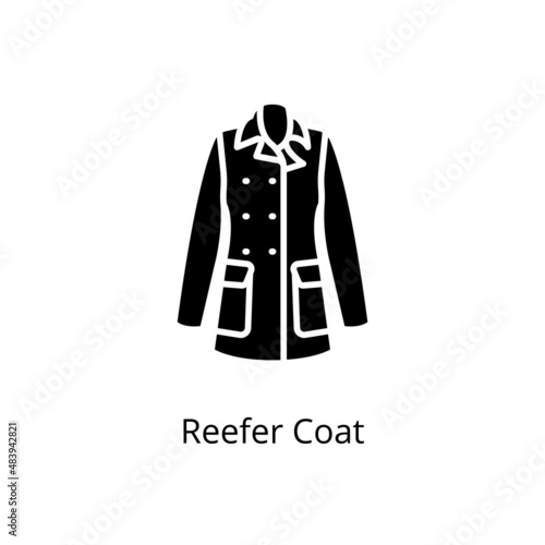 Reefer Coat icon in vector. Logotype