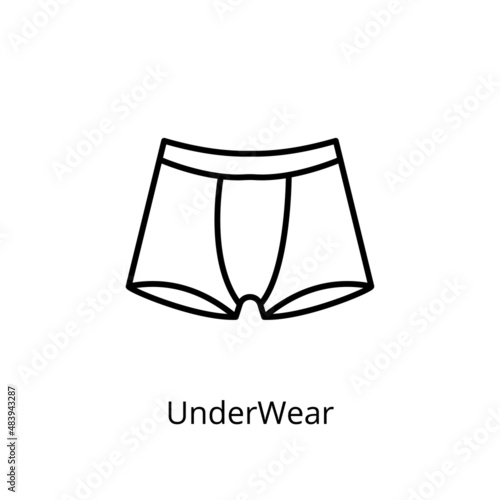 Under Wear icon in vector. Logotype