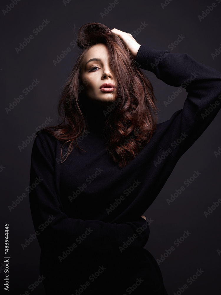 sensual beautiful girl with make-up and healthy Hair sensual beautiful girl with make-up and healthy Hair
