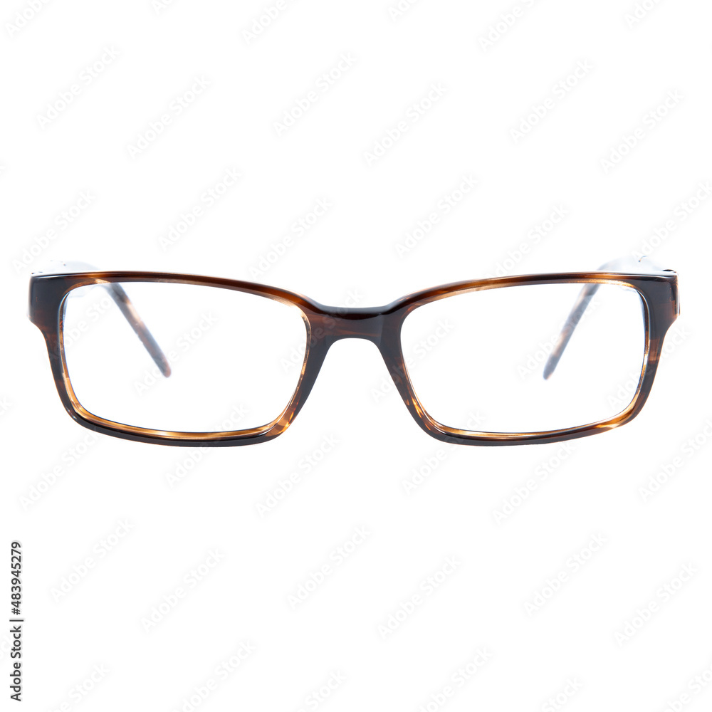 eyeglass frames on a white background. Stylish framed glasses on a white background. eyeglass frames on a white background. Stylish framed glasses on a white background.
