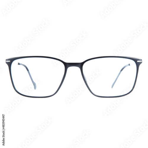 eyeglass frames on a white background. Stylish framed glasses on a white background.