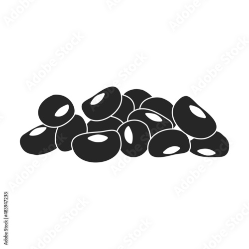 Soya vector icon.Black vector icon isolated on white background soya.