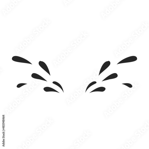 Tears vector icon.Black vector icon isolated on white background tears.