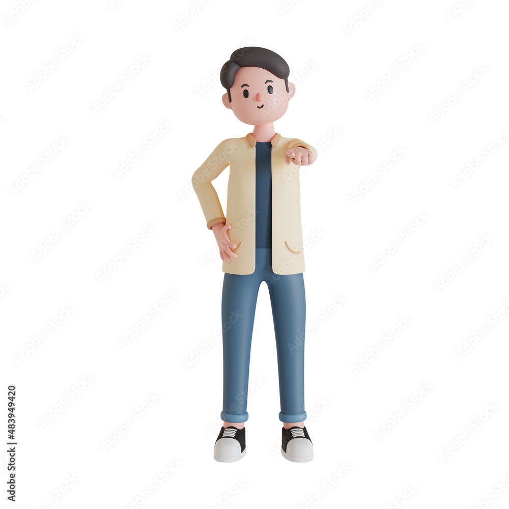 3d male character pointing his hand. 3D illustration. 3d male character pointing his hand. 3D illustration.