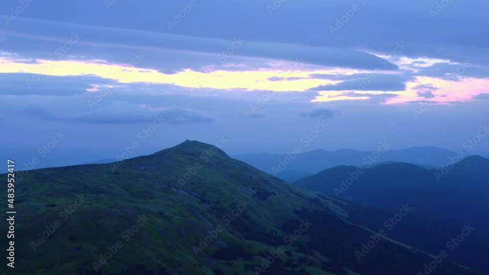 Aerial View of Carpathian Mountains rage. Tourist places of Ukraine. Concepts of tourism, environment and nature landscape. Aerial View of Carpathian Mountains rage. Tourist places of Ukraine. Concepts of tourism, environment and nature landscape.
