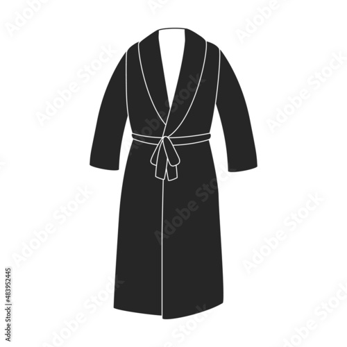 Bathrobe vector icon.Black vector icon isolated on white background bathrobe.