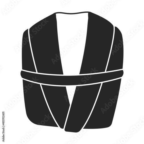 Bathrobe vector icon.Black vector icon isolated on white background bathrobe.