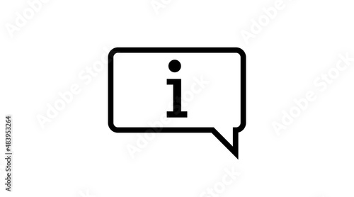 Info talk Icon. Vector isolated sign of an info icon