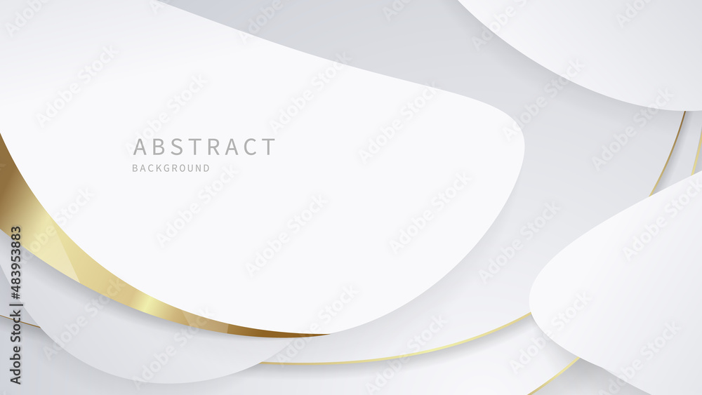 Modern luxury abstract background with golden line elements glowing pattern. Elegant curve geometric shapes on white background. Vector illustration for design Modern luxury abstract background with golden line elements glowing pattern. Elegant curve geometric shapes on white background. Vector illustration for design