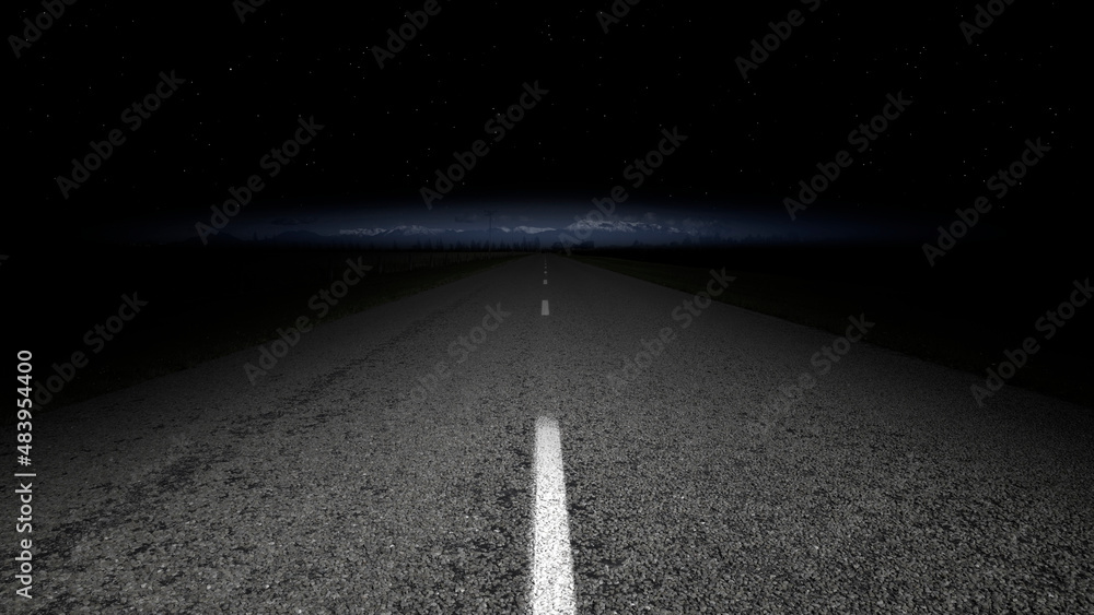 road to horizon by night road to horizon by night