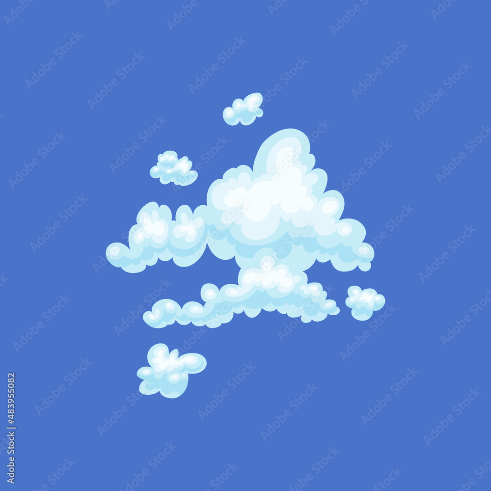 Rain cloud fluffy and puffy in childish style flat vector illustration isolated. Rain cloud fluffy and puffy in childish style flat vector illustration isolated.
