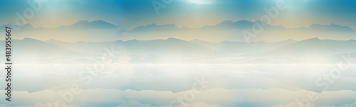View of the sky, rubbing the natural mountain, the sea of clouds