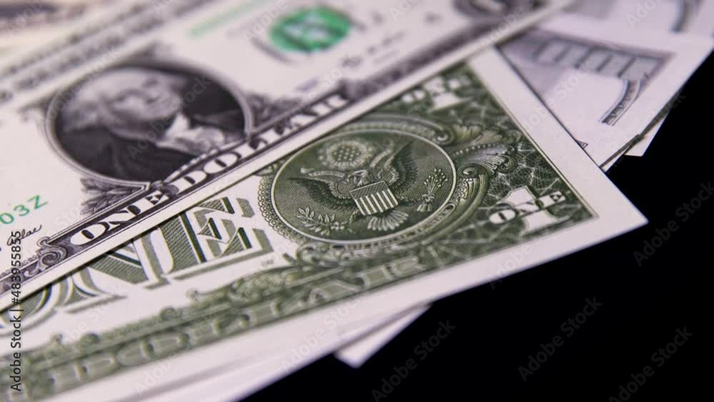 US money currency notes or dollar bills on table US money currency notes or dollar bills on table