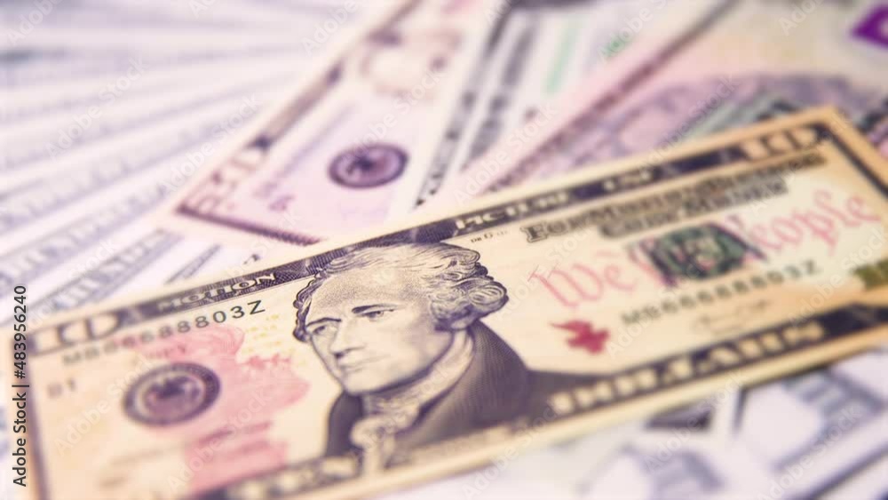 US money currency notes or dollar bills on table US money currency notes or dollar bills on table