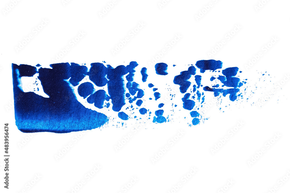 Fototapeta premium abstract acrylic watercolor paint brush stroke texture isolated on white background for logo and banner. design, creative, and illustration.