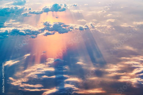 Fantastic sky from an airplane window © Mny-Jhee