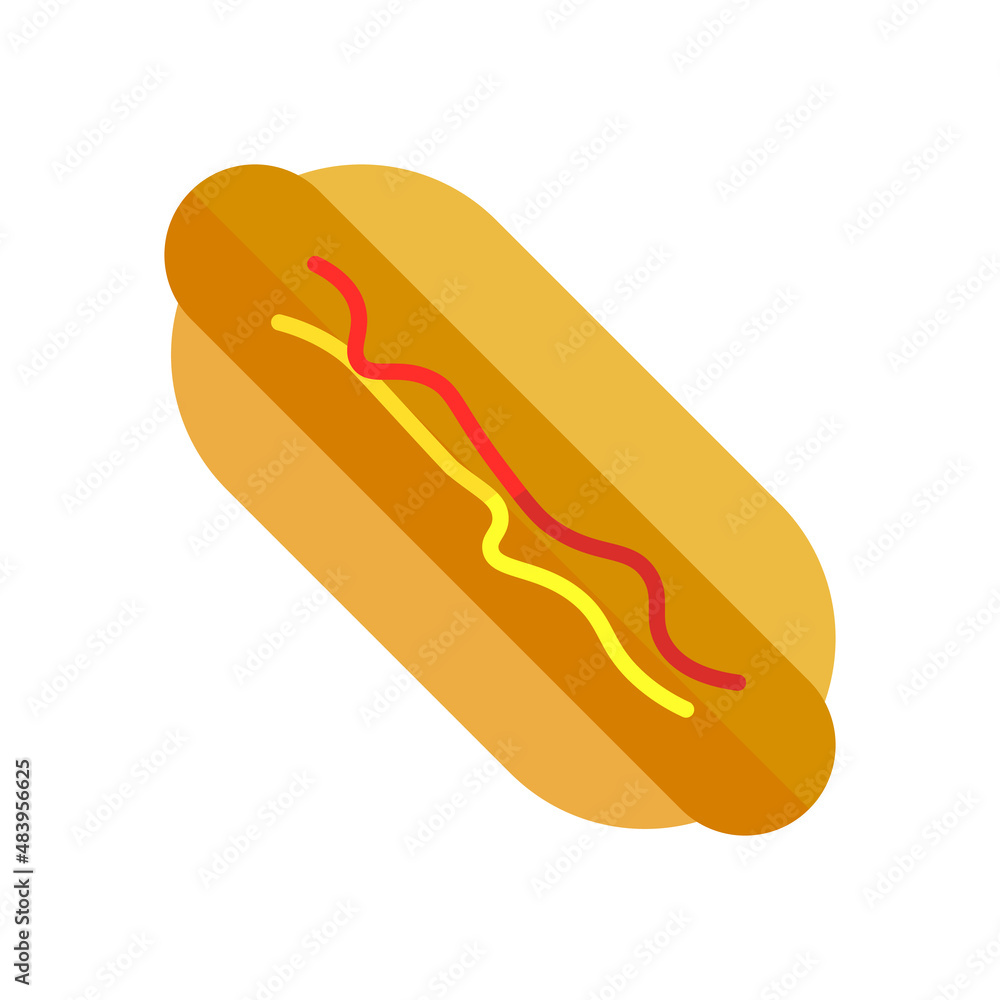 Hot dog icon. Fast food. Vector. Hot dog icon. Fast food. Vector.