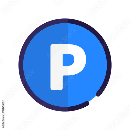 Parking sign icon. Parking lot icon. Vector.