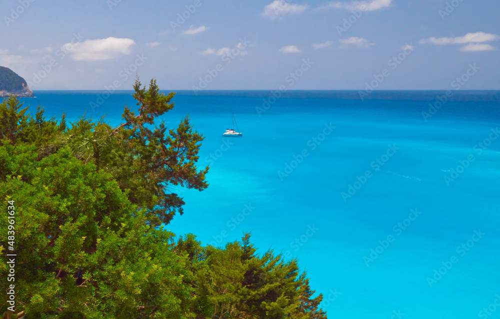 Porto Katsiki beach at Lefkada island