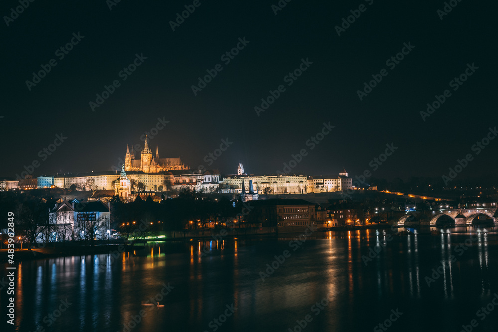 Prague by night