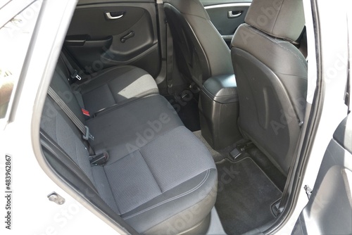 Back seats of car inside. © Ustun