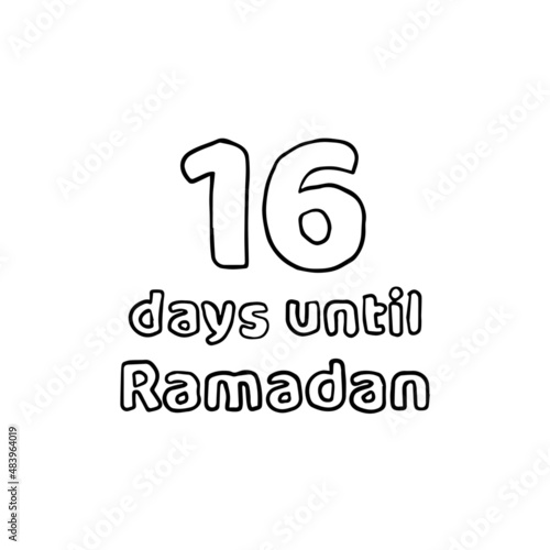 16 Days to Ramadan (16 Hari Menuju Ramadhan) Pencil Sketch Illustration