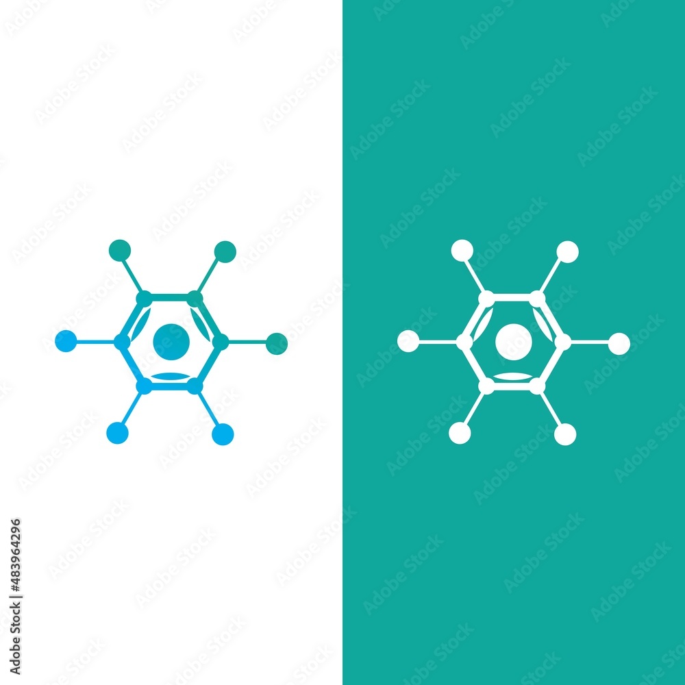 Molecule logo vector illustration design