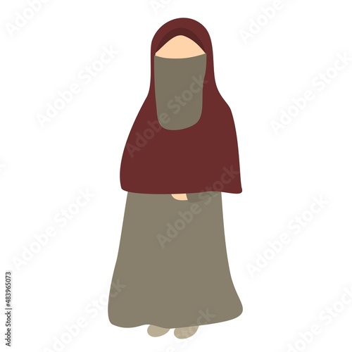Beautiful woman in hijab with niqab