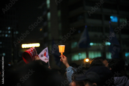 Photography Candles in the crowd.