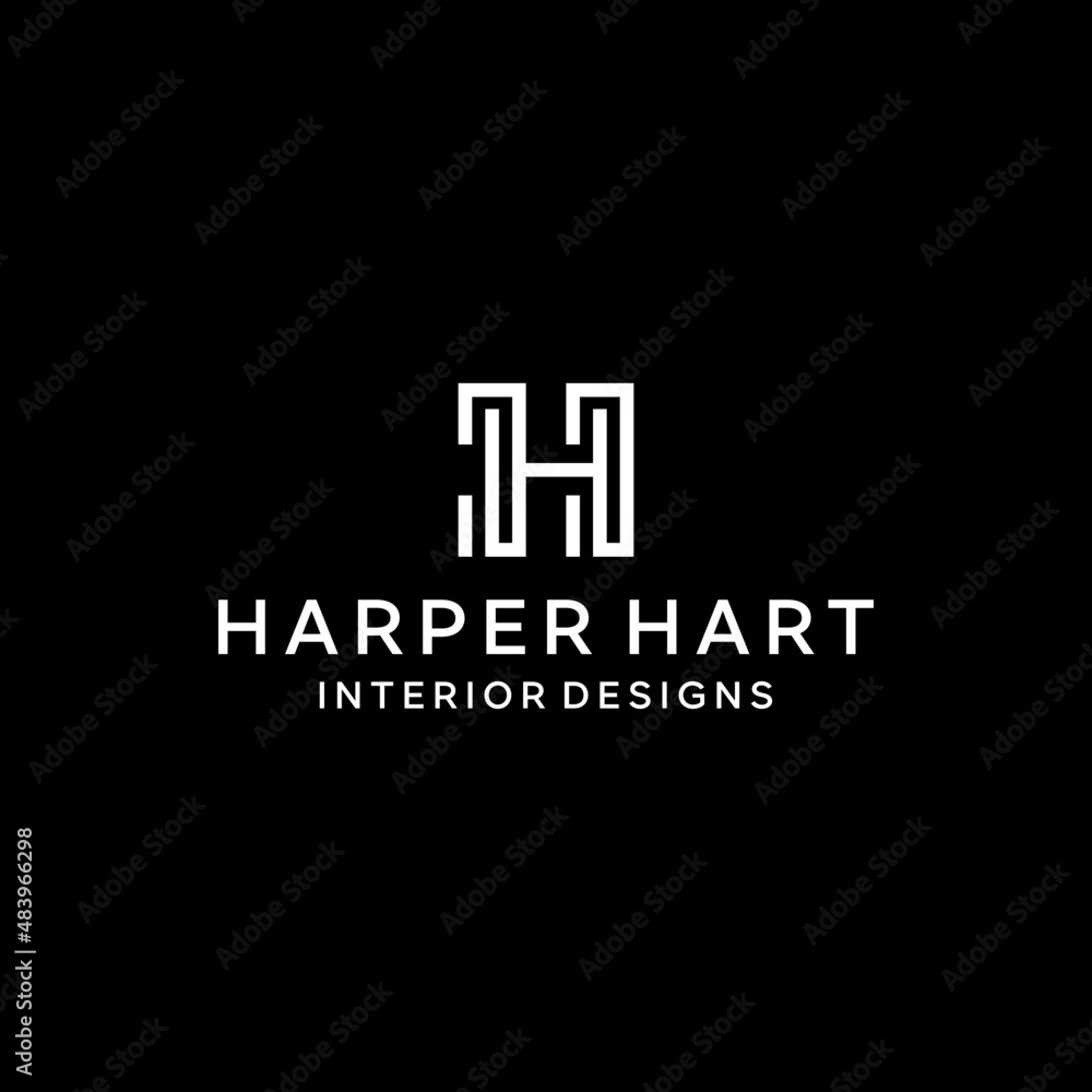 H Letter Double Logo Design Simple H Letter Double Logo Design Simple