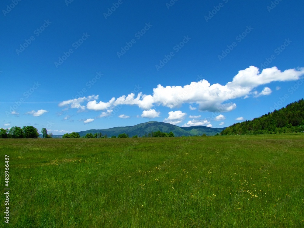 View of mountain Slivnica in Notranjska, Slovenia