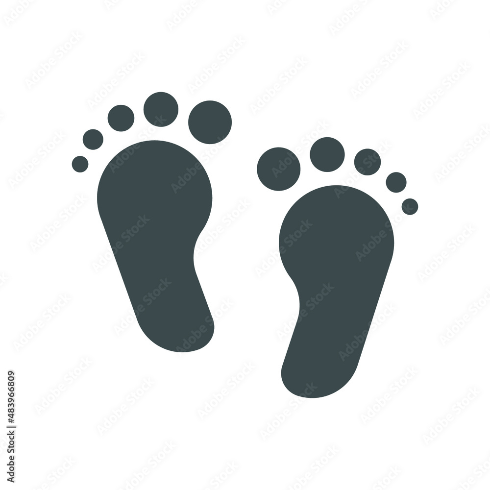 Footprint icon. Bare feet. Print vector illustration flat design style
Footprint icon. Bare feet. Print vector illustration flat design style
