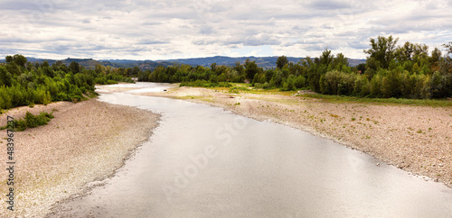 Panaro river seen from the Spilamberto bridge - Modena