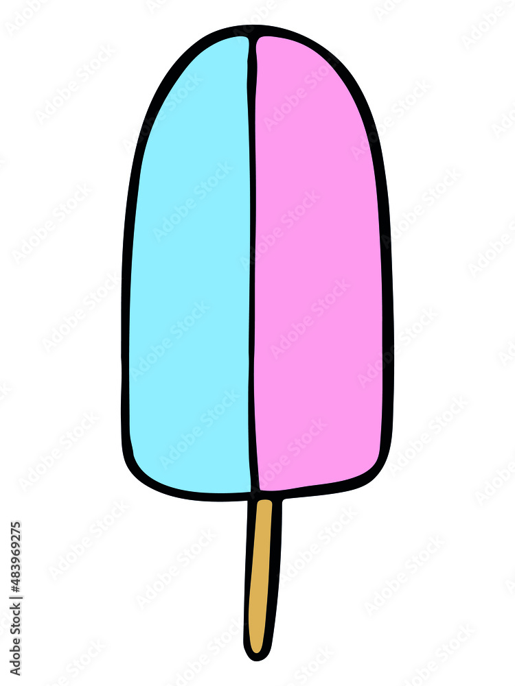 Vector hand drawn ice cream isolated on white backgrounds. Cute colorful dessert illustration. For print, web, design, decor, logo. Vector hand drawn ice cream isolated on white backgrounds. Cute colorful dessert illustration. For print, web, design, decor, logo.