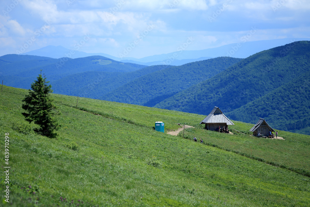 Polonyna Wetlinska in Bieszczadzki National Park (Poland).