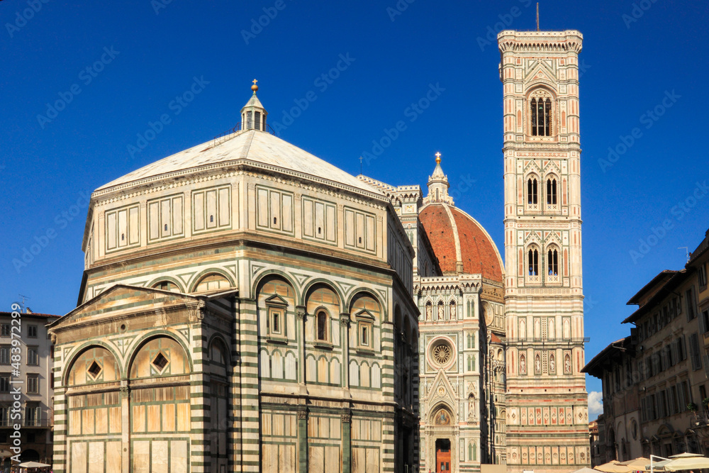 Baptistery and Cathedral of Santa Maria dei Fiore, Florence, Italy,Florence, Tuscany, Italy, Europe