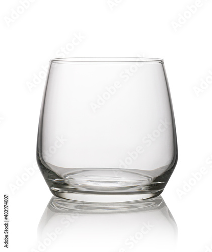 Glass on a white background