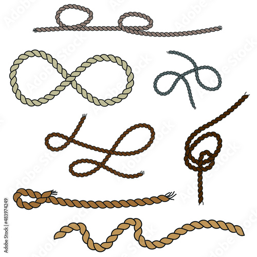 Rope with knots illustration