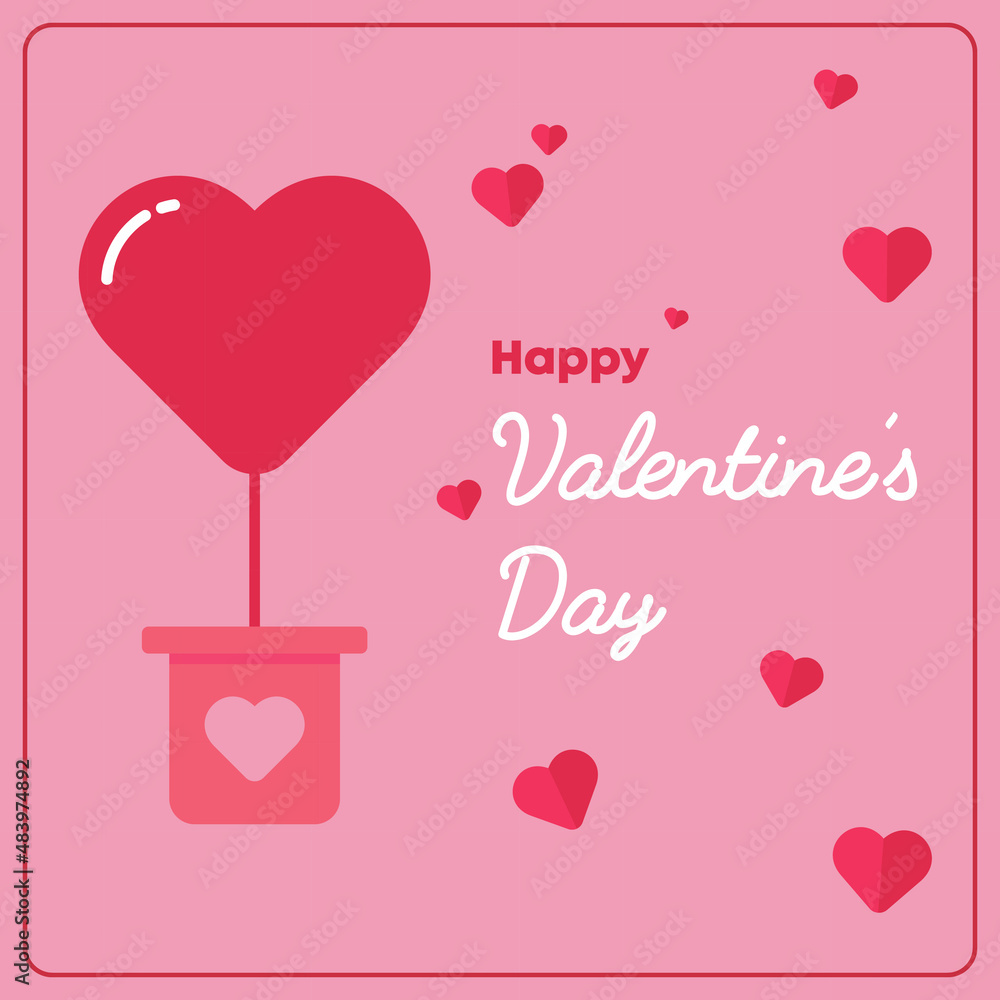 Template of Valentine's Day. Good for Valentine card, greeting, etc.