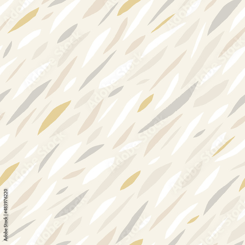 Abstract neutral brush stokes seamless pattern. Simple striped background. Vector illustration.
