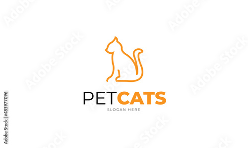 cat logo for pet sitting or pet care business
