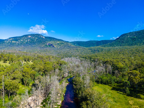 landscape with blue sky