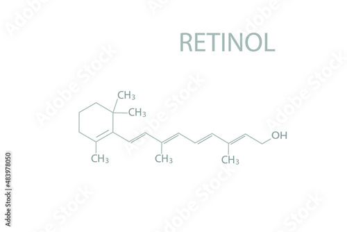  Retinol molecular skeletal chemical formula.	
